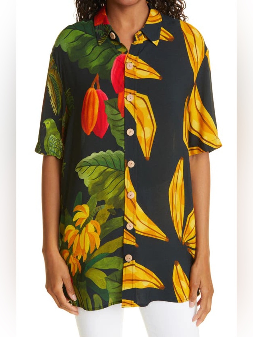 FARM Rio Size Small extra soft banana button-down